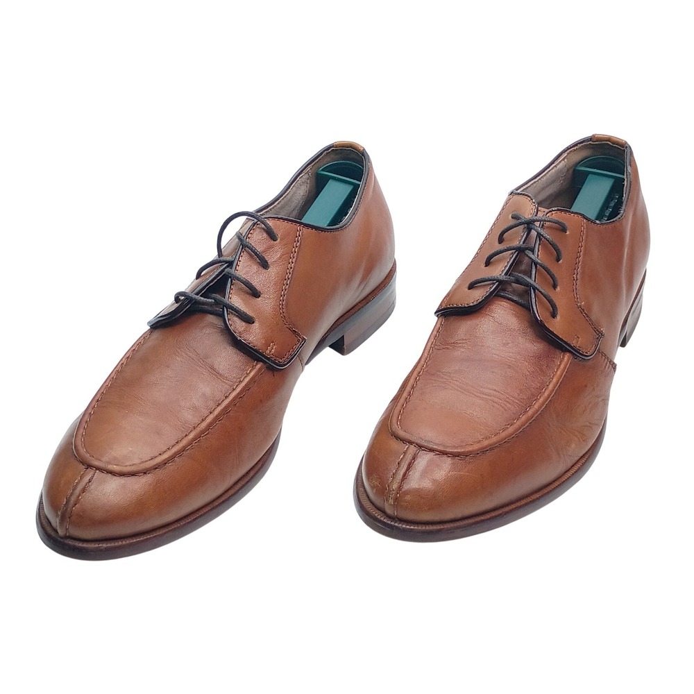 Winthrop Brooks Mens Size 8 Brown Leather Apron Split Toe Derby Dress Shoes